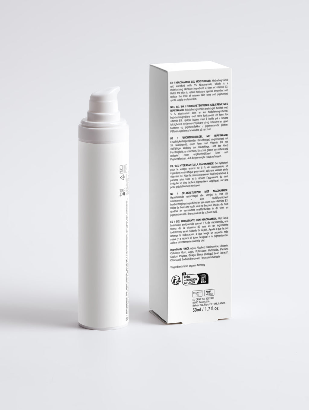 Gel idratante alla niacinamide